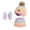 Multicolour, variant on Xijirk Kids Boys Girls Striped Knit Earflap Hat Paired with Neck Warmer and Touchscreen Gloves for Winter Wear