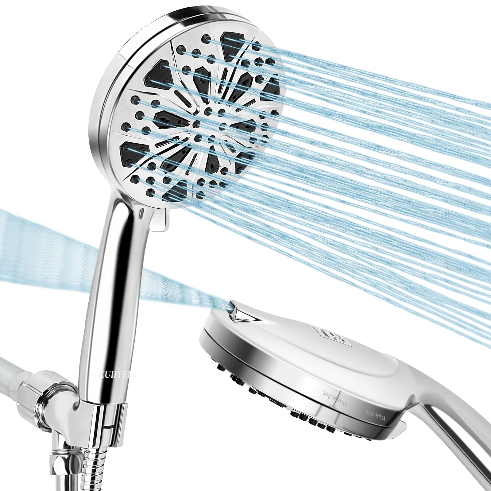 ABS Chrome Water Saving High Pressure Handheld Shower Head 5 Mode Bathroom New 