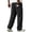 Black, variant on Yungyresw Men's Solid Linen Casual Pants Breathable Lightweight Athletic Trousers With Multi Pockets Relaxed Fit Work Trousers Black L