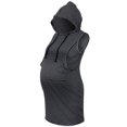 thumbnail image 4 of Daqian Maternity Clearance Dresses Pregnant Women Clothes Maternity Breastfeeding Striped Hooded Dress with Pocket Plus Size Maternity Clothes on Clearance Black 8(L), 4 of 9
