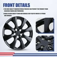 thumbnail image 2 of 16" Hubcaps for 2020-2025 Toyota Corolla,Wheel Rim Cover for 2023-2025 Toyota Corolla Hybrid,Compatible With Steel Wheels,Snap on Hub Caps Replacement,ABS+PC,4 Pack,Black Lacquer, 2 of 7
