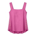 thumbnail image 4 of cfhntfmh Womens Cotton Linen Tank Tops Square Neck Spring Summer Beach Sleeveless Shirts Casual Blouses Vest Top, 4 of 7