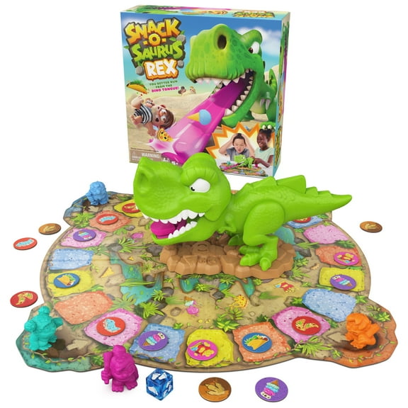 Spin Master Games, Snack-O-Saurus Rex, Interactive Dinosaur Board Game, for Kids Ages 5 & up