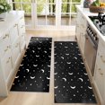 thumbnail image 4 of Kitchen Rugs Sets Of 2,Black White Moon Star Pattern Anti Fatigue Kitchen Mat Rugs Non Slip Washable,Decorative Kitchen Floor Mats for Kitchen,Sink,Laundry,17"X47", 4 of 5