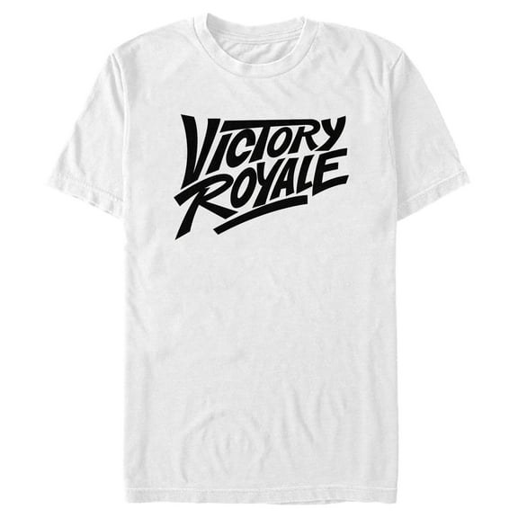 Men's Fortnite Victory Royale Black Logo Graphic Tee White Medium