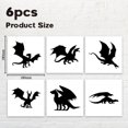 thumbnail image 2 of Juego de 6 pegatinas autoadhesivas de plástico PVC impermeables para interruptores de luz, para decoración de pared, dinosaurio, 180 x 180 mm, 2 of 8
