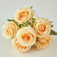 thumbnail image 4 of opvise Decorative Artificial Rose Vivid Realistic Exquisite DIY Anti-fade Table Centerpieces Faux Silk Flower Home Decor Pink, 4 of 7
