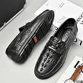 thumbnail image 6 of Men's Casual Loafers Slip On Leather Shoes Lightweight Driving Shoes Male Moccasins Classic Penny Loafer Flats Boat Shoes, 6 of 10