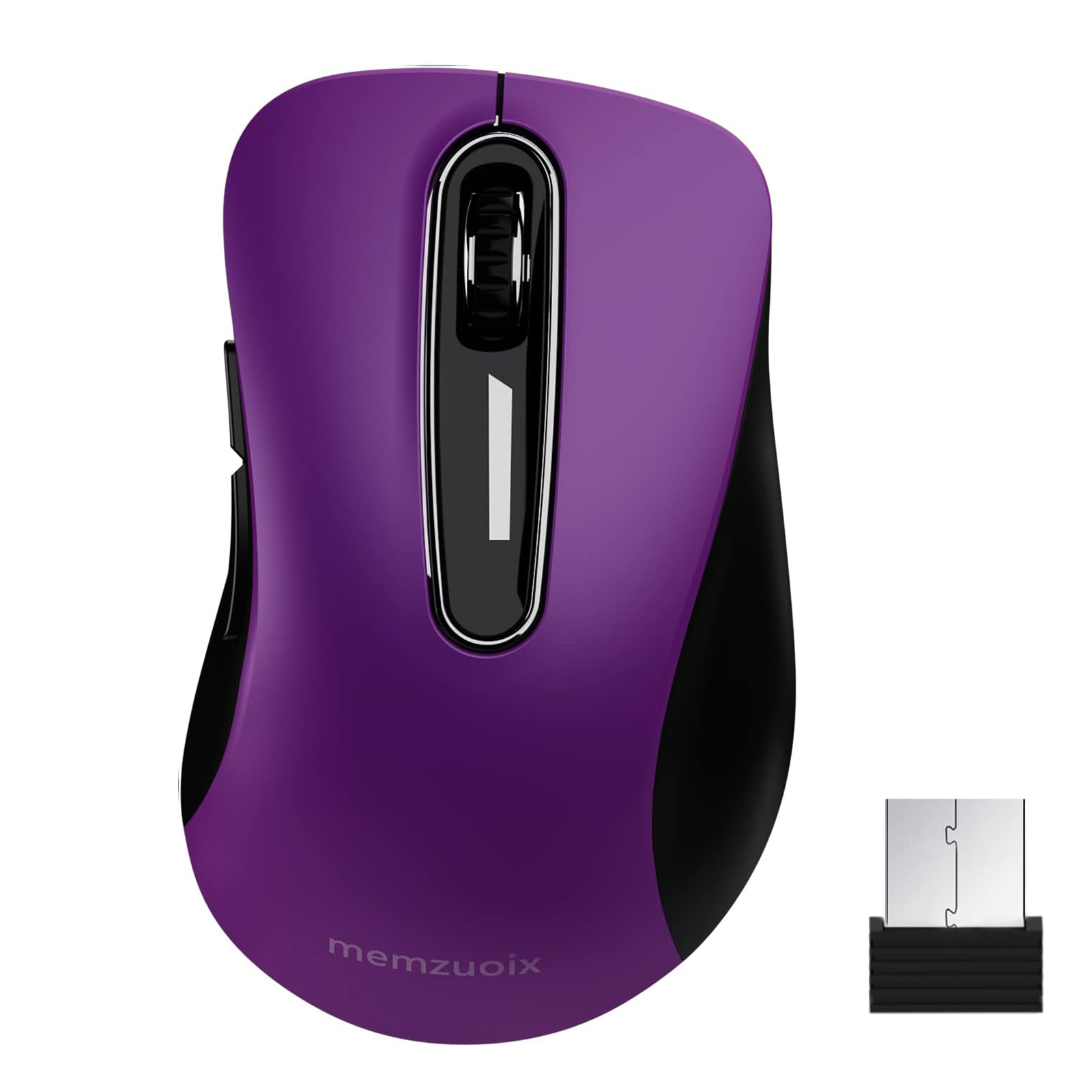 Memzuoix Wireless Mouse, 5-Button Ergonomic Purple