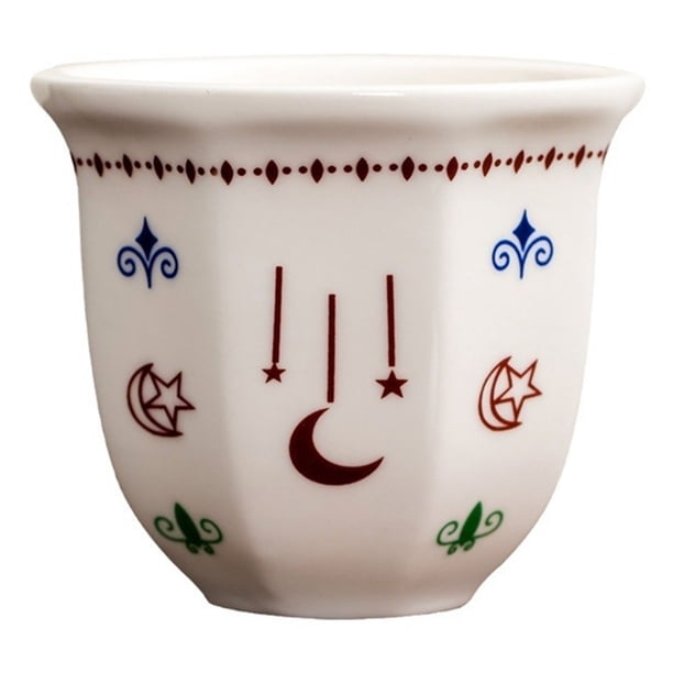 Taza de té de taza de café de cerámica hecha a mano de 170 ml con diseño de estrella/luna