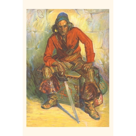 Pocket Sized - Found Image Press Journals: Vintage Journal Pensive Pirate on Chest (Paperback)