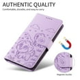 thumbnail image 3 of For iPhone 15 Plus Litter Dog Embossing Leather Phone Case with RFID Blocking Card Slot Wallet Magnetic Clasp Lanyard Flip Stand Case,Purple,For iPhone 15 Plus, 3 of 8