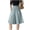 Blue, variant on Women's Elastic Waist Culotte Shorts Casual Button Front Wide Leg Shorts High Waist A-Line Summer Shorts Everyday Vacation Skort-Style Shorts with Pockets for Women(Khaki,L)