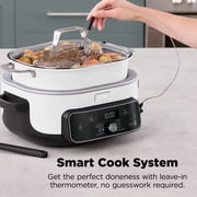 Ninja 17-in-1 PossibleCooker PRO 8.5 Qt Multi-Cooker, Slow Cook, Bake, Sear, with Smart Cook System,Oven Safe Pot to 500°F, MC2052CO White