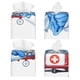 thumbnail image 2 of Balery Medicine Gnome Truck Red Porta Pañuelos de Cuero con Estampado – Funda Moderna Cuadrada para Caja de Pañuelos, Dispensador 5x5x5'', 2 of 7