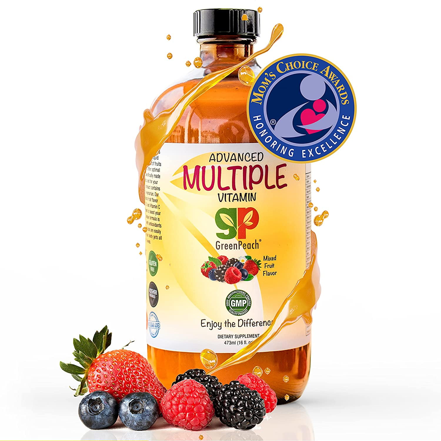 GreenPeach Organic Liquid Multivitamin & Mineral Supplement for Kids