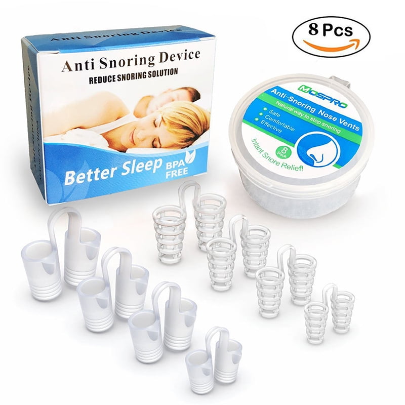 Datingday 8Pcs stop snoring nose vents clip anti snore sleep apnea nasal dilators device