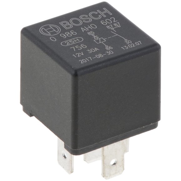 Minirelé Bosch 0986AH0602, normal, abierto, 5 pines, 12 V DC, 30 A