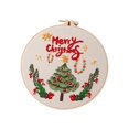 thumbnail image 2 of Kit de inicio de bordado navideño, costura hecha a mano, kit de bordado de invierno, aro de bordado, manualidades de bricolaje para principiantes, Árbol de Navidad, 2 of 9