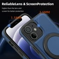 thumbnail image 5 of ELEHOLD Case for iPhone 11,  Magnetic Leather Case with 360°Rotatable Ring Stand [Compatible with MagSafe] Phone Case,Blue, 5 of 6