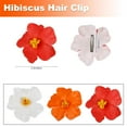 thumbnail image 2 of Hawaiian Flower Hair Clips for Women, 3PCS Plumeria Claw Clips for Think Thin Hair, 3.5 Inch Artificial Flower Clips for Vacation Beach Party, 2 of 7