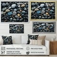 thumbnail image 4 of Designart "Patterns on the Rocky Beach IV" Nautical & Beach Floater Framed Wall Art Print, 4 of 7