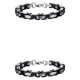 thumbnail image 3 of Minnieouse collar de metal universal para diferentes estilos de moda collar de cadena de bordillo collares ancho elegante intersticial negro negro intersticial 2Conjunto, 3 of 6