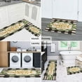 thumbnail image 6 of Green Plaid Rugs and Mats Non Skid Washable Absorbent Microfiber Soft Kitchen Mat for Floor Set Of 2 Decor Stain Resistant 17"x47"+17"x30", 6 of 7
