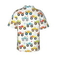 thumbnail image 3 of Daiia Cartoon Monster Trucks Hawaiian Shirt for Men Gentle Cotton Regular Short Sleeve Casual-Small, 3 of 9