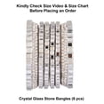 thumbnail image 5 of Efulgenz Rhinestone CZ Crystal Bangle Set for Women Glass Stone Bracelet Bangle Wedding Bridal Bangles Party Bracelet Bollywood Indian Bangle Set for Women (6 Pcs) Size 2.6, 5 of 6