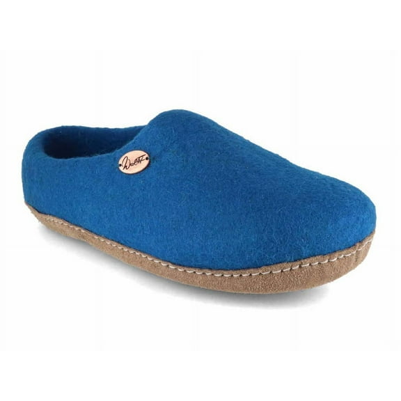 WoolFit® Felt Slippers Footprint, royal blue