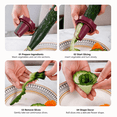 thumbnail image 5 of Manual Vegetable Spiralizer and Curler for Rose Flower Carving Stainless Steel Multifunctional Peeler Carrot Cucumber Rose Garnishing Slicer Tool Kitchen Gadget, 5 of 6