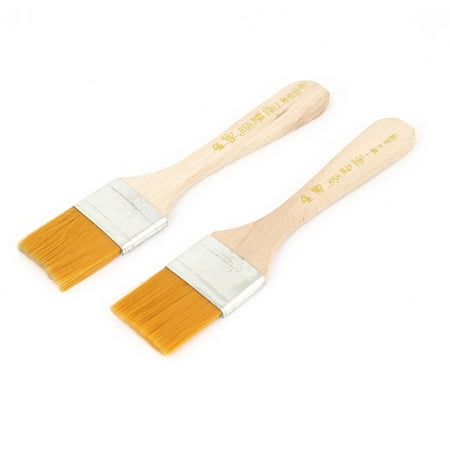 2 Pcs Portable Metal, Synthetic Hair, Wood Synthetic Hair Auto Detail  Brush for Van Truck