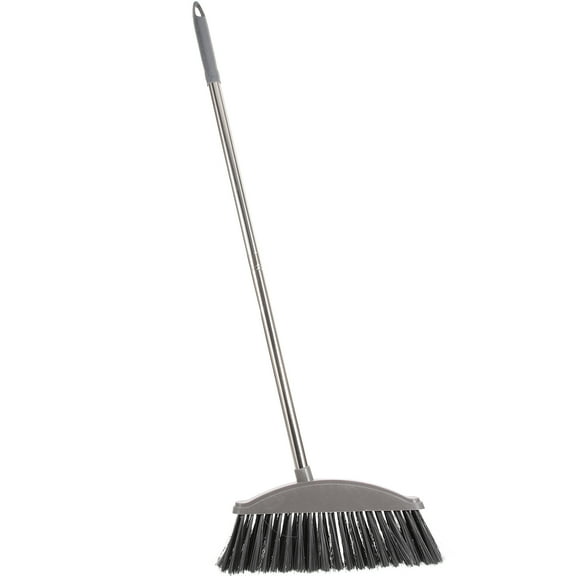 USHOBE Outdoor Broom Heavy Duty Dark Grey Stainless Steel 1Pack
