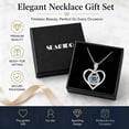 thumbnail image 5 of 925 Sterling Silver December Birthstone Necklace for Women, Rose Flower Heart Pendant Jewelry, Birthday Valentines Gifts for Mom/Wife/Girlfriend, 5 of 6