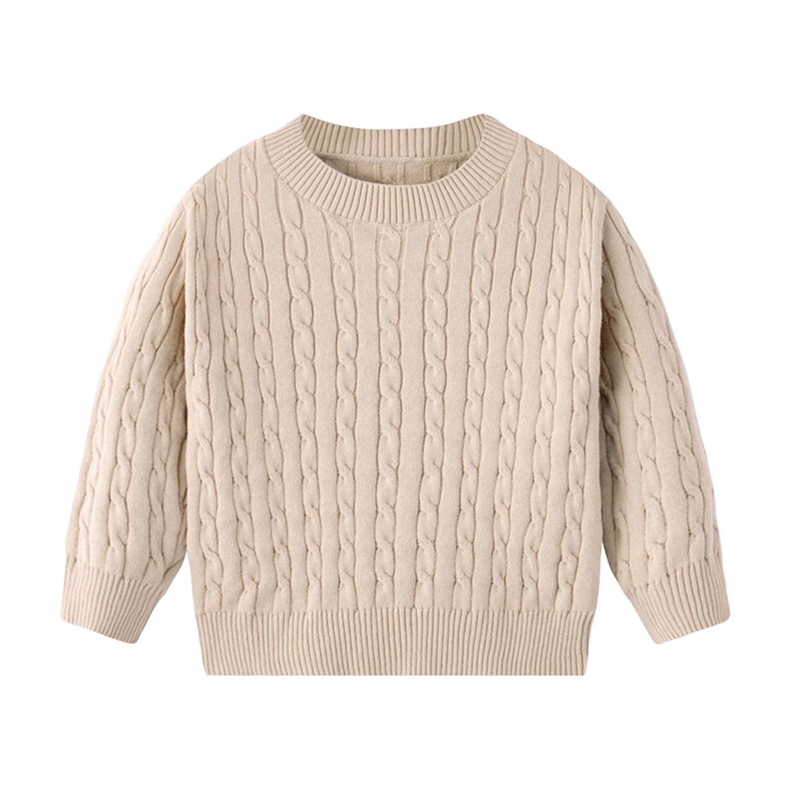 Amzcrzy Boys Sweater 3-8 Years Casual Long Sleeve Round Neck
