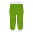 thumbnail image 3 of CQONEPT Knit Pants with Pockets for Womens Leisure Baggy Wide Leg Pant Elastic Waist Vacation Outdoor Pant Green S, 3 of 6