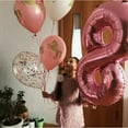 thumbnail image 6 of 40 Inch Blue 8 Balloon Number 8th Birthday Party Decorations for Women or Men Huge Mylar Anniversary Wedding Bridal Shower Engagement Photo Shoot Party Supplies (Hot Pink 8), 6 of 14
