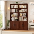 thumbnail image 3 of Homfa 73″ Tall Bookcases with Doors, 8 Cubes 6-Tier Double Row Bookshelf, Bookcase for Living Room Home Office, Cherry Red, 3 of 7