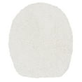 thumbnail image 4 of Home Weavers Double Ruffle Collection Toilet Lid Seat Cover, Elastic Edges, 100% Cotton Soft Non Slip Universal Fit for Standard Round Bath Room Bowl Lids, Washable, 18"x18" Toilet Lid Cover, Ivory, 4 of 9