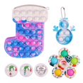 thumbnail image 1 of goowrom 6Pcs Fidget Toys Packs with Bubble Stockings Keychain Spinner Toy, 1 of 8