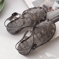 thumbnail image 7 of Hihipz Little Girls Sandals Sparkling Jelly Material Closed Toe Hollow Design Casual Roman Summer Sandals US Size:10.5, 7 of 7