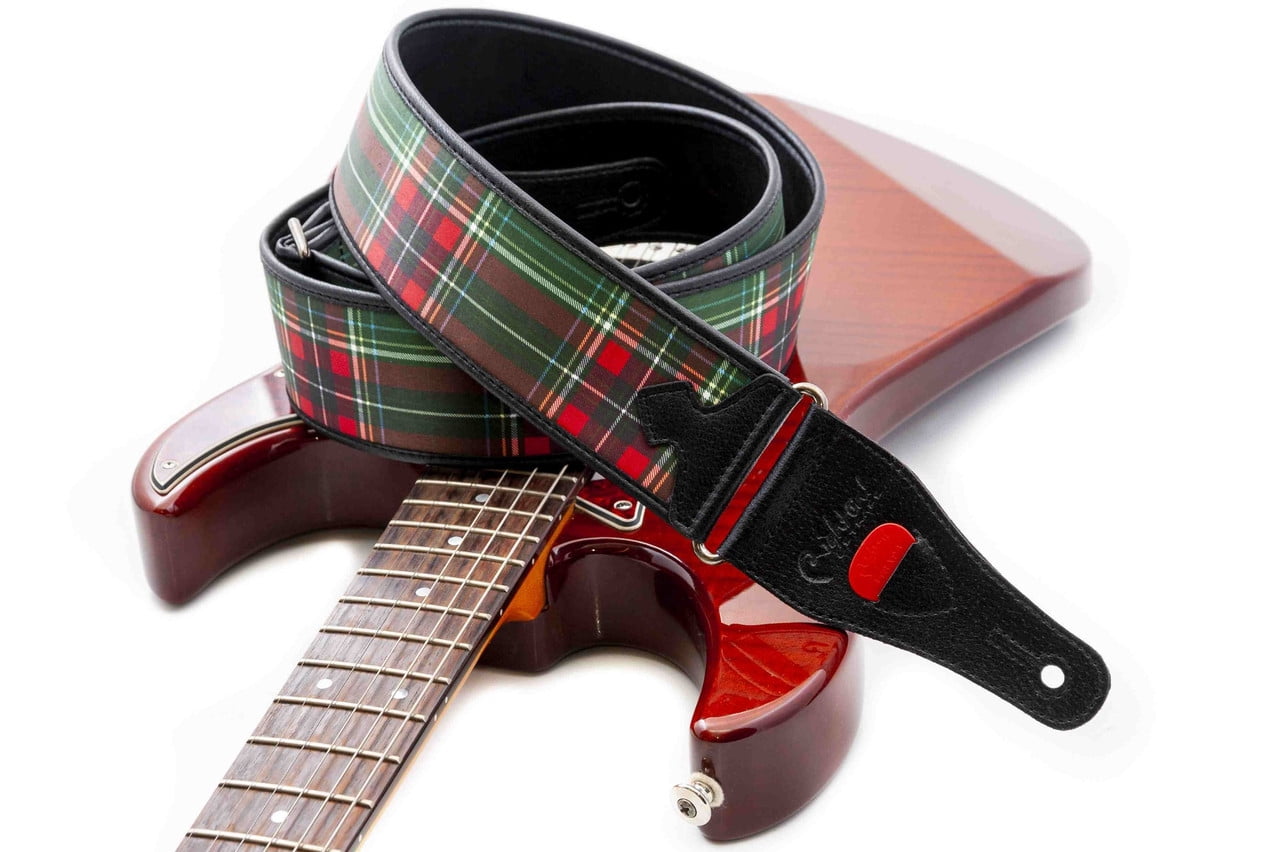 RightOn! Talisman Scottish Tartan  Green Guitar Strap