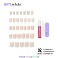 thumbnail image 5 of Kiss Core French Tip Press On Nails, ‘Your Moment’, White, Real Short Squoval, 32 Count, 5 of 13