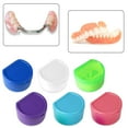 thumbnail image 2 of 2Pcs Denture Bath Case with Lid and Basket False Teeth Storage Case Box Retainer Cleaning Box（(Random Color), 2 of 5