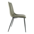 thumbnail image 4 of Moe's Home Collection Alibi 18" Vegan Leather Dining Chair Dark Green (Set of 2), 4 of 9