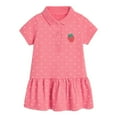 thumbnail image 2 of Vestido de manga corta con cuello vuelto para niña, estampado floral de verano, mangas cortas con cuello redondo, falda de princesa, 2 of 5