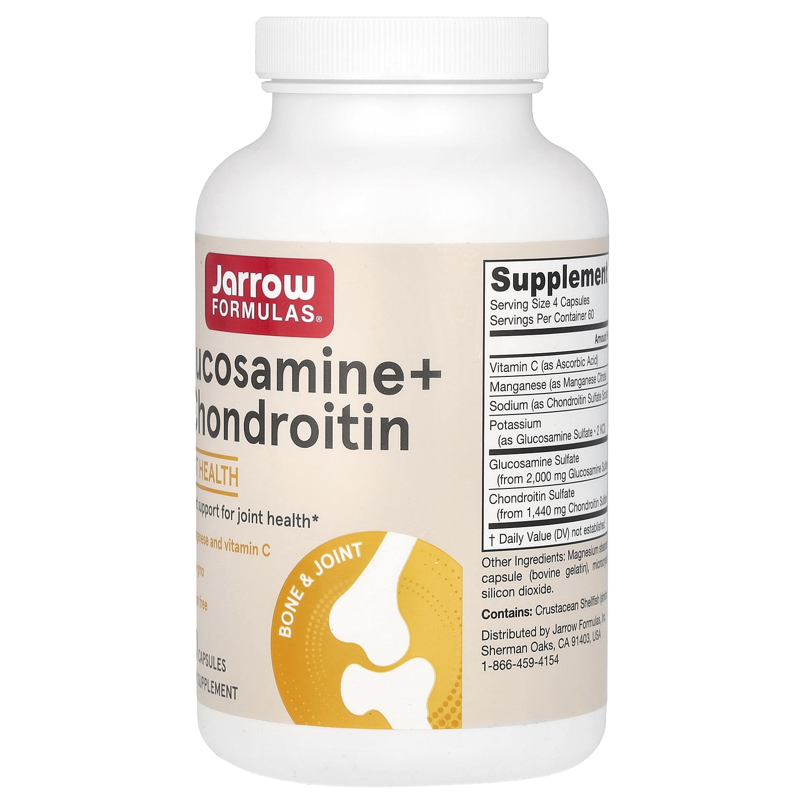 Jarrow Formulas Glucosamine + Chondroitin, 240 Capsules