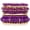4.Purple, variant on Multi-colored elastic beaded stackable bracelet - multi-layered beaded bangle, fashionable and versatile.