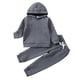 thumbnail image 1 of Gibobby Conjunto de sudadera para niña Manga larga Punto Sudadera con capucha Tops Pantalones sólidos Pantalones Ropa de dormir 2PCS Ropa(Gris,18-24 Meses), 1 of 5